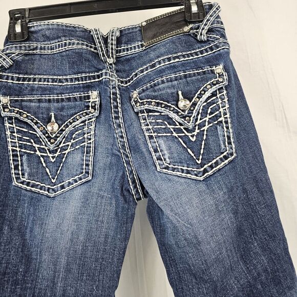Vigoss The New York Capri Women's Size 1/2 Length 21" Thick Thread Rhinestone - Picture 8 of 8